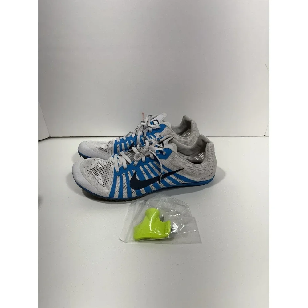 Nike Zoom D  Distance Track & Field‎ Spikes Blue White 819164-004 Mens Sz 12.5